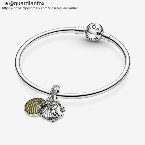 Pandora Disney Beauty and the Beast Dancing Dangle Charm - Picture 4 of 6